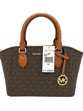 Michael Kors Brown Medium Satchel  Gold Hardware & Dual Handles